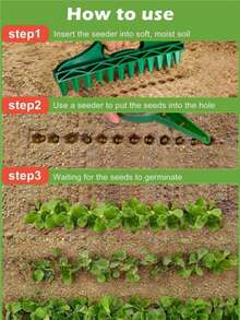 Seed Planter With Punching Holes, Specialized For Canola Seed Planting, Canola Seed Planter, Manual Vegetable Seedling Hole Puncher, Multi-Functional Small Flower And Vegetable Gardening Tool Seed Planter - A - View 7