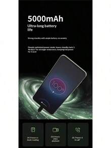 Lenovo 摩托罗拉 Moto G55 5G 手机，原装正品，天玑 7025 处理器，6.5 英寸 LCD 屏幕，5000mAh 电池，双卡双待，NFC，支持多应用 6 个账号 - 多色的 - 查看 5