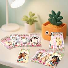 5/6/8/10/12pcs New Horse Racing Notebook, Student Portable Spiral Notebook, Horse Theme Diary Mini Notebook, Student Notebook, Vocabulary Book, Spiral Notebook, Material Book, Memo Pad, School Supplies, Student Prizes, Party Notebook, Back To School Supplies, Christmas Notebook - Multicolor - View 4