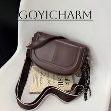 GOYICHARM 2026 畅销款马鞍包 | 双肩带:可调节织带和 PU 手柄 | 两用斜挎包,附赠挂饰 - 彩色 - 查看 15