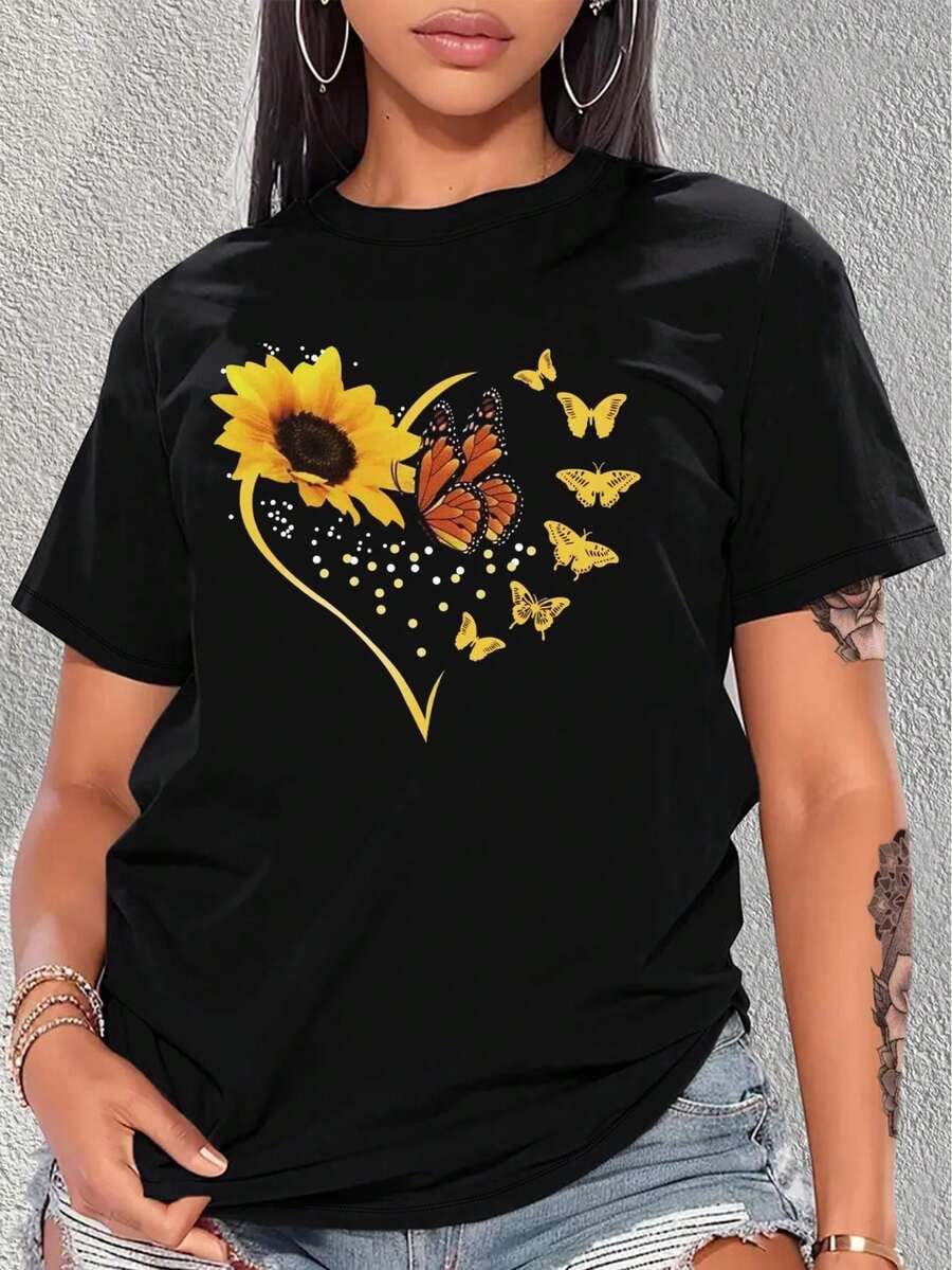 Women T-Shirts - Black - View 1