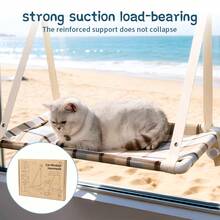 RUSHICHONGWU Hamaca de ventana para gatos con ventosa de alta resistencia, estante de baño de sol grueso y cómodo, diseño ahorra espacio adecuado para gatos, conejos, hámsteres y otras mascotas pequeñas - Plaza Nube de Luz - Ver 2