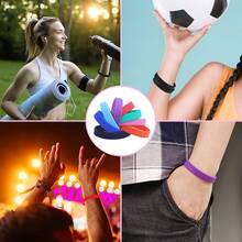 4pcs Solid Color Silicone Wristbands, Flexible Waterproof Durable For Sports Club, Team Building, Games, Party Favors, Football Events, ID Badges - Silicone Wristband - View 6