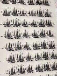 60pcs Glue-Free Sweet Camellia Flower False Eyelashes, Natural & Realistic Fairy Single Cluster Segmented Slouchy 3-Step Lashes, Super Soft & Natural, Suitable For Everyday, Date, Party, Beginner Friendly, Travel Essential (Random Bottom Card) - C - View 9