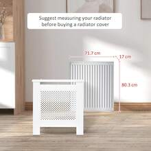 Wooden Radiator Cover Heating Cabinet Modern Home Furniture Grill Style White Painted (Small) - Small - 查看 2