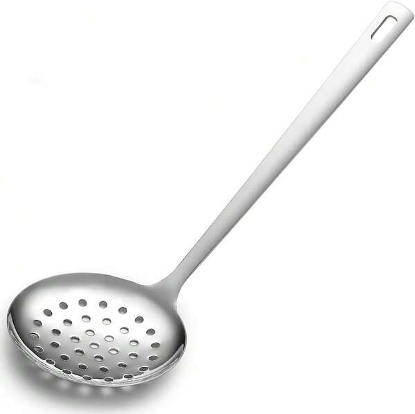 Berglander Kitchen Skimmer Slotted Spoon - Stainless Steel Spider Strainer For Straining Pasta_Cooking_Frying, Durable Rust-Resistant Kitchen Utensils Skimmer Ladle