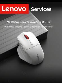 Lenovo 联想N230双模无线鼠标，支持蓝牙和2.4G连接，符合人体工学的静音可充电鼠标，DPI可调，Type-C充电，适用于笔记本电脑、台式机、MacBook、平板电脑等设备。 - 查看 12