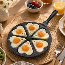 1pc Creative Multi-Hole Frying & Baking Pan/6-Cup Heart-Shaped Non-Stick Egg Pan/New Aluminum Alloy Egg Cooker For Home Kitchen/Multi-Function Breakfast Pan/6-Hole Creative Non-Stick Breakfast Pan - View 12