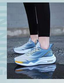 Men Professional Running Shoes - Gray-blue - View 3