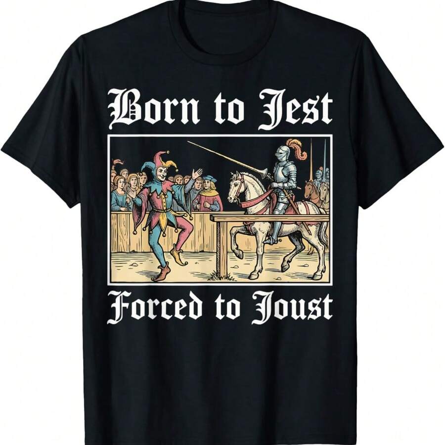 Born To Jest Forced To Joust T-Shirt - Black - View 1