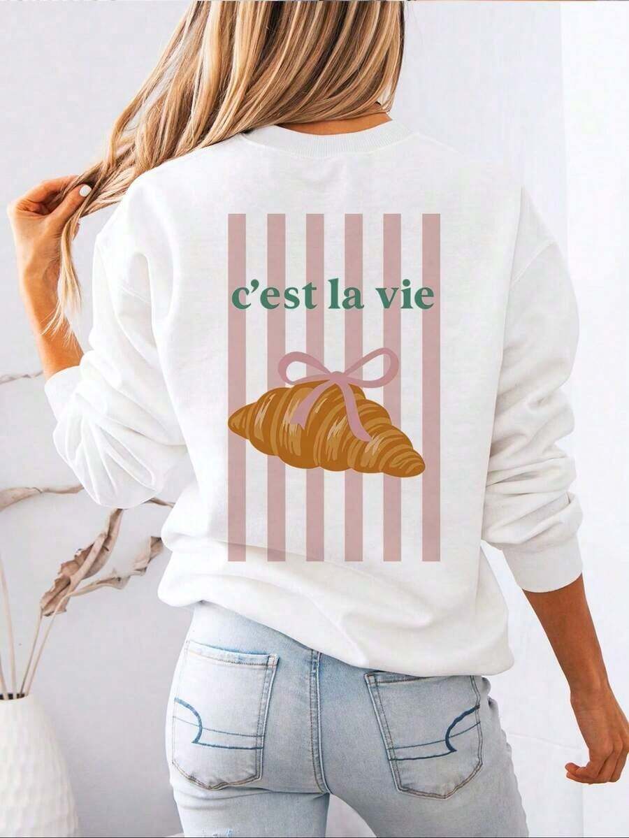 Camiseta para Mujer con Estampado Natural, Cuello Redondo, Manga Corta, Diseño Oversized, Ideal para Verano - Blanco - Ver 1