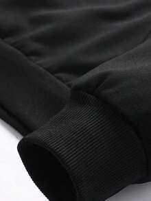 Moletom Canguru Feminino Estiloso Confortável Moderno Moda Inverno Blusa de Frio Modelo: Aranha teia Coração - Novidade Especial / Promoção da loja - Preto - Visão 5