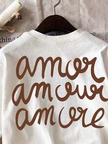 DrmWander Women's Graphic T-Shirt, Casual Urban Style Short Sleeve T-Shirt, Cute Summer Top - 白色的 - 查看 3