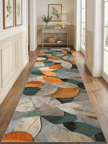 1 pieza Alfombra de pasillo/entrada con estampado de hojas tropicales, alfombra moderna para crear ambiente, felpudo, alfombra pequeña, felpudo de bienvenida, alfombra, tapete de piso, felpudo de exterior, alfombra de cocina, decoración del hogar, felpudo de puerta principal, alfombra pequeña de área, tapete de exterior, decoración del hogar, alfombra de área, alfombra de jardín, alfombra lavable - Multicolor - Ver 4