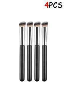 Bộ 4 cọ trang điểm - Cọ thấm dầu, cọ đánh phấn phủ, cọ nền, cọ che khuyết điểm. Những dụng cụ trang điểm này rất tiện lợi khi sử dụng. - màu đen - Xem 8