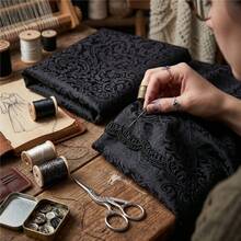 Exquisite Damascus Jacquard Satin Fabric With 3D Embossed Floral Pattern, Silky Luster Jacquard Material, Soft And Breathable, Suitable For Evening Gowns, Formal Dresses, Blouses, Skirts, Home Decor And DIY Sewing Projects - Multicolor - View 11