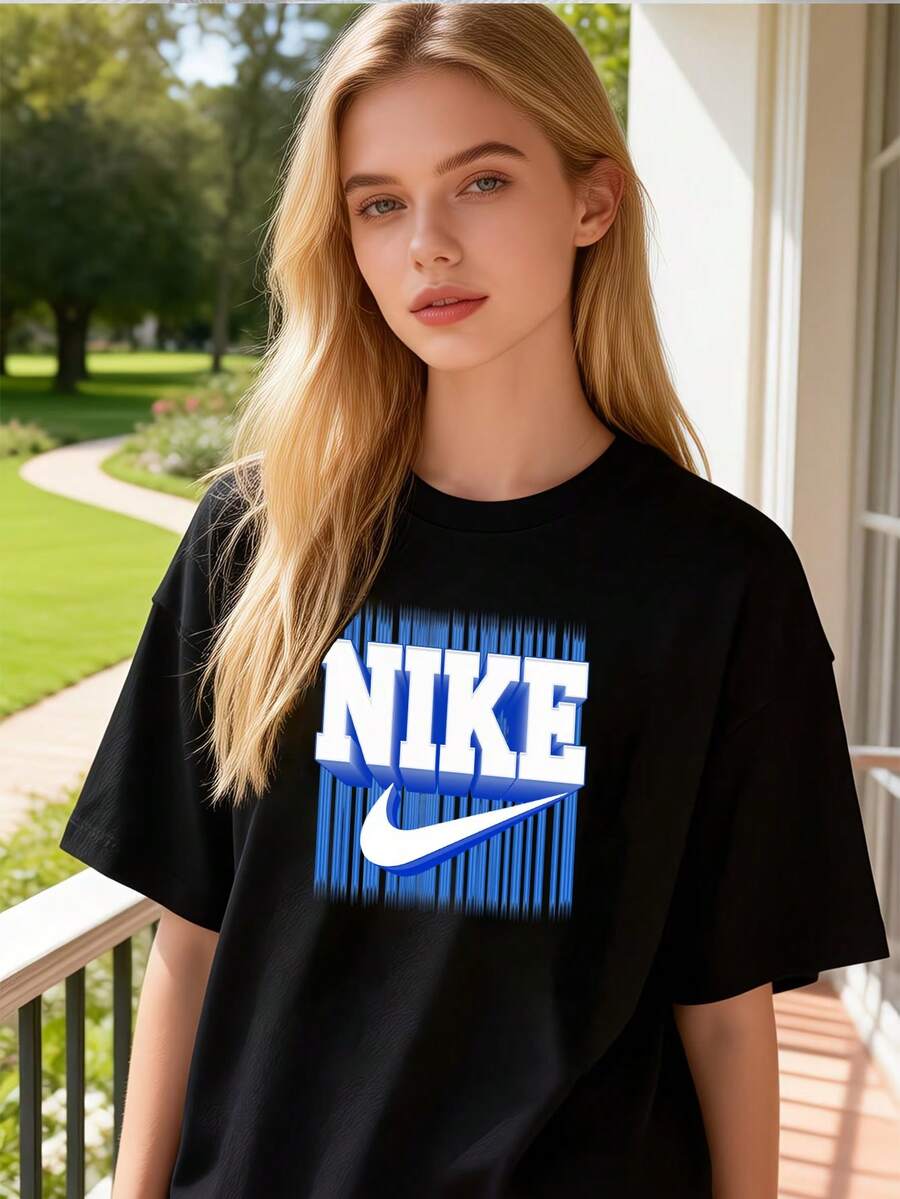 Dam-T-shirts - Svart - Visa 1