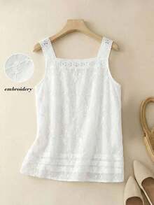 Blusa casual, cómoda y elegante de color azul marino para primavera y verano - Blanco 2 - Ver 4