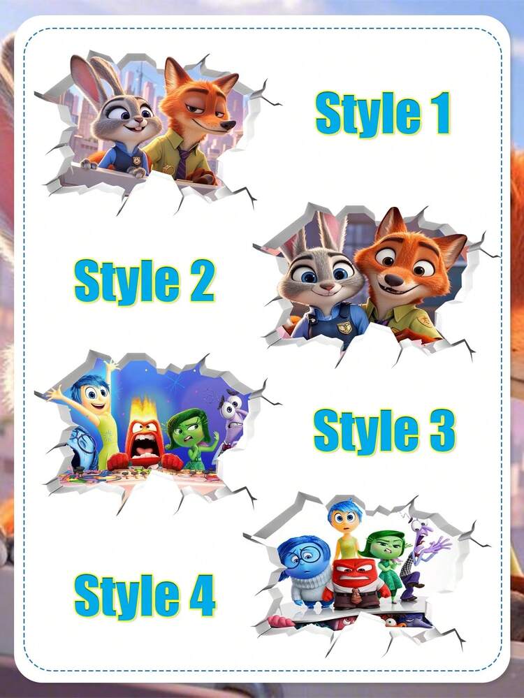 Disney Refresh Your Living Space With This Fun Crossover Wall Sticker Set Made From High-Quality, These Decals Are Easy To Apply, Reposition, And Remove Without Leaving Sticky Residue-Perfect For Decorating Bedrooms, Dorms, Offices, Or Even Rental Spaces. - Wall Sticker - View 8