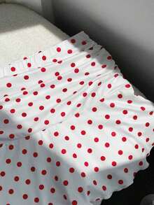 Minifalda acampanada fruncida con estampado de lunares para el verano - Multicolor 2 - Ver 6