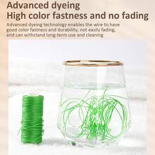 6 Colors/1 Color - 13 Yards/Roll Polyester Hand-Sewn Leather Sewing Thread, 150D Flat Waxed Thread DIY Sewing Beading Thread Bag Pendant Making Decorative Rope Used For Braiding Bracelets, Shoes, Necklaces, Vase Decoration Rope - 150D - View 9