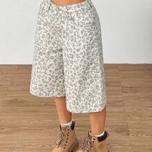 Cowboy For Women Summer Country Concert Leopard Print Shorts - Beis - Ver 5