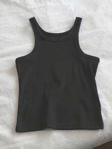 Top de tanque casual de moda para mujer de unicolor y ajustado - Multicolor 2 - Ver 3