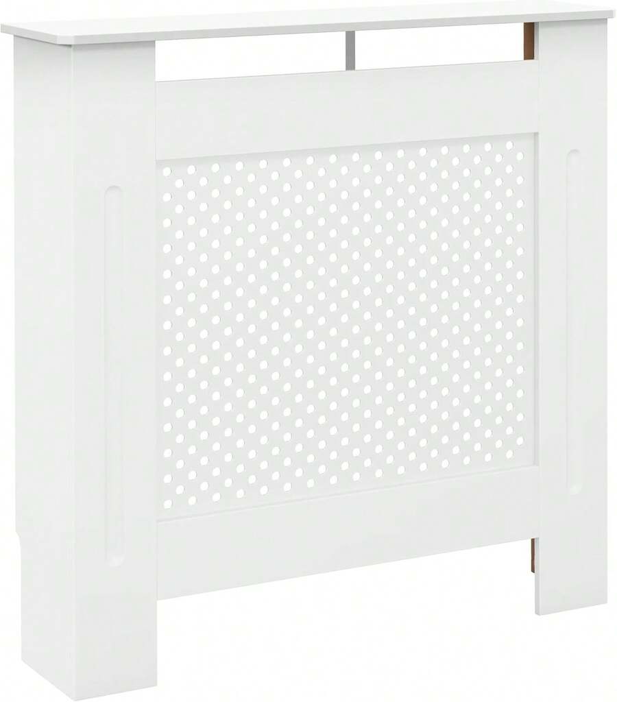 Wooden Radiator Cover Heating Cabinet Modern Home Furniture Grill Style White Painted (Small) - Small - 查看 1