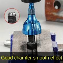 2pcs Portable Thread Repair Tool, Multi-Functional Deburring Tool - Chamfering, Outer Grinding, Sharpening, Suitable For Screw Repair And Metal Burr Treatment - Blue + Silver - View 7