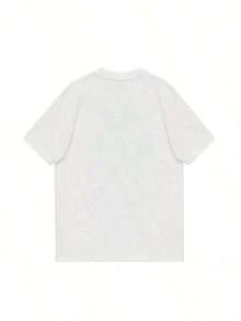 Camiseta Vintage para Mujer Blanca y Roja con Estampado LOVE, Corazón y Letras |     Camiseta Casual de Manga Corta y Cuello Redondo, Tejido Transpirable y Opaco, Lavable a Máquina, Adecuada para Primavera y Verano, Moda para Salidas de San Valentín - Blanco - Ver 3