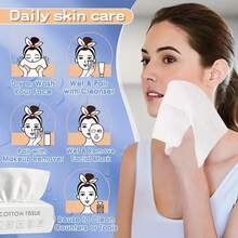 70 miếng/30 miếng/1 miếng Khăn lau mặt dùng một lần, khăn giấy mặt dày mềm, khăn tẩy trang thân thiện với da em bé, khăn không dệt mềm dùng được cả khô và ướt, phù hợp cho da nhạy cảm, đóng gói riêng lẻ, lý tưởng cho du lịch, bãi biển và làm sạch hàng ngày, khăn lau đa năng - Nhiều màu - Xem 4