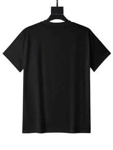 Nueva camiseta de manga corta para mujer de 180 g,% algodón - Camiseta casual versátil con estampado de verano para hombre - Camiseta con estampado de verano para parejas - Unisex - Regalo para vacaciones - negro - Ver 2