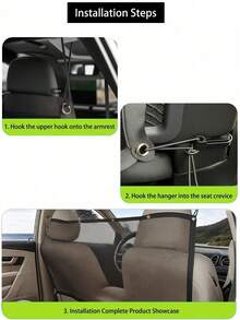 1 pièce Filet de barrière pour animaux de compagnie noir avec crochets réglables, filet de séparation multifonctionnel pour voiture convenant aux VUS, berlines et camions, idéal pour la couverture de siège de voiture pour animaux de compagnie/barrière pour animaux de compagnie pour Halloween ou Noël - 1 pièce - View 4