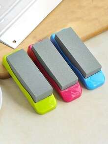 High Hardness Double-Sided Sharpening Stone With Anti-Slip Base - Sharpening Tool Suitable For Kitchen, Automotive And Industrial Use | Sharpening Brick Convenient For Knife Sharpening And Maintenance, Knife Sharpener - Multicolor - View 5