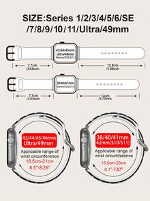 1件極簡可愛黑白波點矽膠錶帶，相容 38mm 40mm 41mm 42mm 44mm 45mm 49mm 46mm，時尚柔軟矽膠運動錶帶，適用於 Series Ultra 2 S11 S10 SE 9 8 7 SE 6 5 4 3 2 1，適合日常穿搭與度假造型 - 彩色 - 查看 6