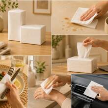 2 paquetes de toallas de papel desechables, 1 capa 500 hojas por paquete, gran capacidad para reducir el reemplazo frecuente, perfectas para uso doméstico, comercial, fiestas, reuniones, restaurantes, bodas y festivales - Paquete de 2 - Ver 6