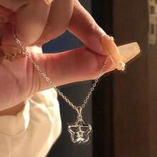 1件女士精致幸运星吊坠项链，适合日常佩戴 - 銀色 - 查看 7