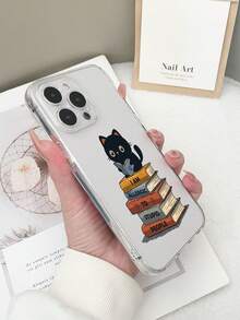 1pc Transparent TPU Anti-Drop Colorful Painted Book Slogan Pattern Phone Case Compatible With Samsung Android Galaxy S23 Ultra/A14/A24, Android Note 12 Pro, Pixel 8/8 Pro/9 Pro XL Android Phones - Multicolor - View 3
