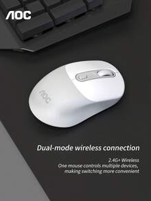 AOC 双模无线鼠标，支持蓝牙和 2.4G 连接，可充电，符合人体工学，静音设计，DPI 可调，适用于笔记本电脑、PC、MacBook、平板电脑及家用办公设备。 - 查看 15