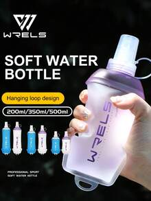 2件組 WRELS 可折疊水瓶，配軟矽膠吸管口，健身運動水壺，適合徒步與騎行水袋 - 查看 1