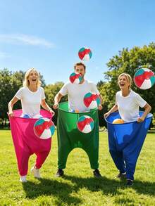 10/6/1pc Outdoor Campus Parent-Child Fun Interactive Game Pants - Multicolor - View 10