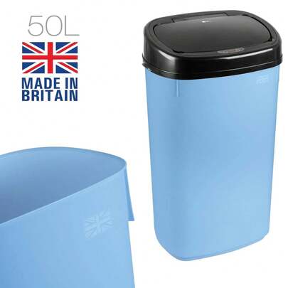 50L Kitchen Sensor Bin Home Office Kitchen Sensor Trashcan Blue Onyx Lid