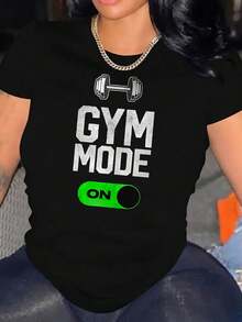 Stylish Top For Everyday Wear: A Fun And Creative Way To Start Your Workout. Modern And Fashionable Design. Women's Short-Sleeved Athletic Top, Simple And Casual, Comfortable For Vacations, A Stylish Top For Summer. - 黑色 - 查看 7