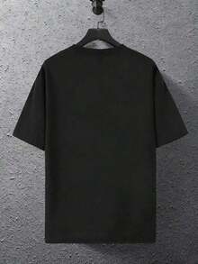 Camisa de manga corta para mujer, diseño de color sólido, perfecta para el hogar o para uso casual.Oferta por tiempo limitado.Hermosa camisa, cómoda y de la longitud adecuada.Lavable a máquina. - Negro - Ver 2
