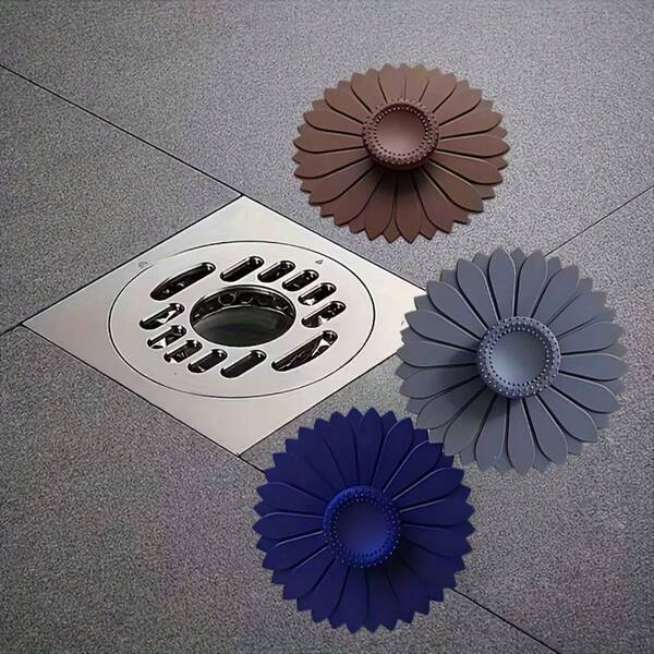 1 pièce Désodorisant de drain de sol de salle de bain, Couvercle désodorisant d'égout, Tuyau de toilette anti-odeur anti-insecte, Anneau d'étanchéité en silicone anti-odeur