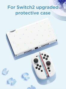 Switch游戏机配件，星形图案，兼容新款Switch2（2025），NS2/Switch OLED/Switch保护壳及收纳袋，送给Switch玩家的最佳礼物，情人节浪漫礼物 - 彩色 - 查看 12