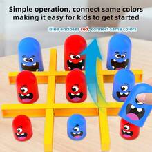 1pc Classic Red & Blue Matryoshka Tic Tac Toe Children's Educational Toy, 3+ Years Interactive Matryoshka Tic Tac Toe Set, Fun Big & Small Eating Game, Develop Thinking Two-Player Tabletop Game - Multicolor - View 5