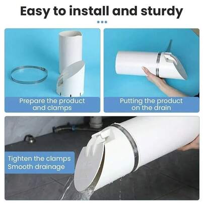 PVC Drain Pipe Floor Drains Sewage Pipe Large Displacement Anti Odor Anti-Rat Cover Septic Tank Outdoor Pipe Valve