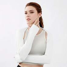 1pc/3pcs Women Cooling Arm Sleeves Set, Full Arm & Shoulder Coverage, Premium Breathable Fabric, Exquisite Craftsmanship Essential - A - View 5