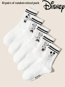 1 đôi tất dài đến bắp chân in hình hoạt hình sọc Mickey & Minnie Mouse được cấp phép chính thức của Disney, làm từ chất liệu tất thể thao dày dặn, kiểu dáng retro giản dị, thiết kế co giãn đến bắp chân. - Nhiều màu - Xem 21